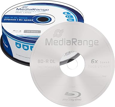 MediaRange BD-R Dual Layer 50GB 25er-Pack 6X