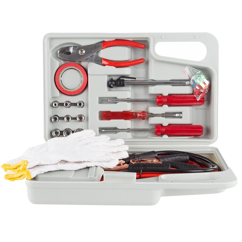 Kit de Emergência Automotiva Stalwart 75-CAR1033 com Estojo e 30 Peças