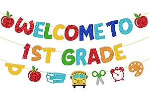 Welcome to First Grade Banner - Back to School Classroom Decorations