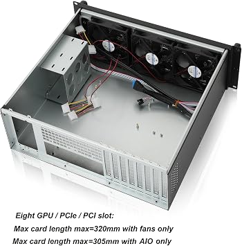 RackChoice 3 U rackmount خادم الشاسيه دعم السائل التبريد التوافق ما يصل إلى ارتفاع 360 mm المشعاع دعم SFX PSU/ATX/MicroATX/ميني-ITX ميغابايت