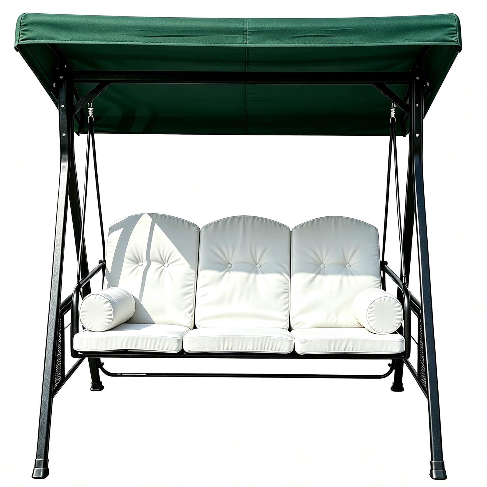 Copridondolo tetto sostitutivo per dondolo esterno da patio | Tessuto Poliestere 600D 250g/m², Adatto Giardino Terrazzo Piscina(Green,62.2*46.5*7.5*5.9in)