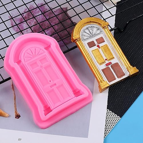 Miniatura 7 de Molde de silicona de grado alimenticio para tartas de azúcar, para ventana de marco de puerta, herramientas para hornear, molde de chocolate,