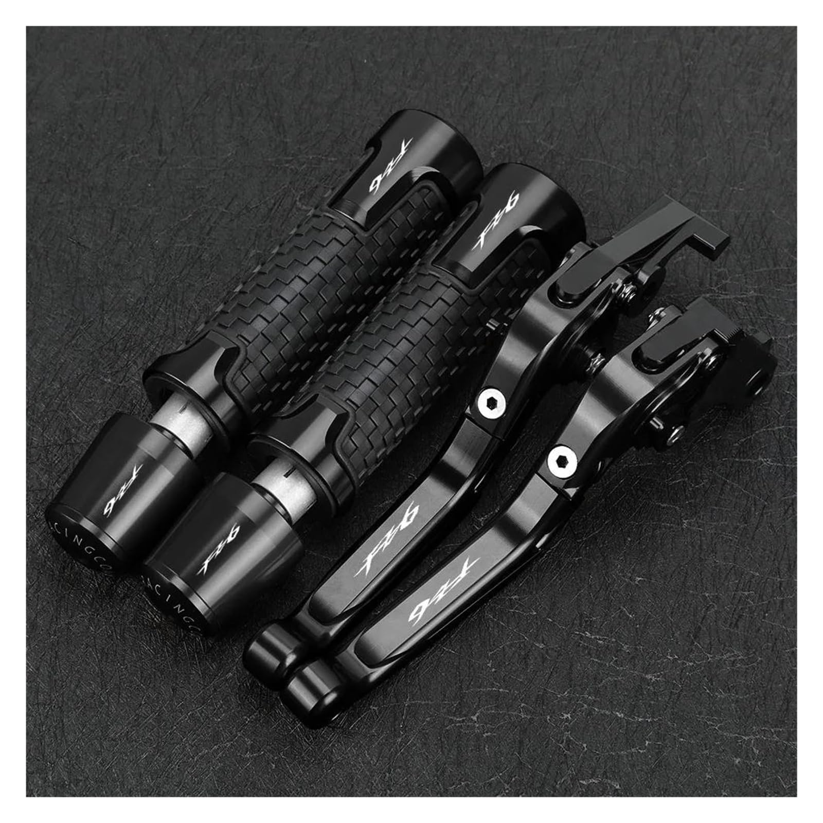 Uchwyty Uchwyty Motocyklowe Dźwignie Hamulca I Sprzęgła Uchwyty Kierownicy Końcówki Uchwytów Dla YAM&AHA FZ6 FAZER600 FZ6S FZ6N(Black)