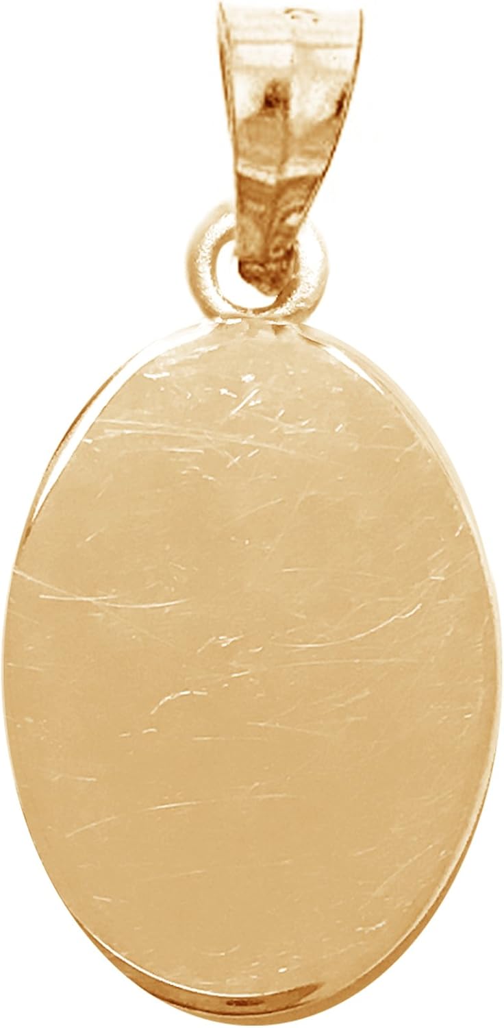 Ritastephens 14k Yellow or White Gold Saint St. Christopher Oval Medal Pendant Charm or Chain Necklace - Image 2