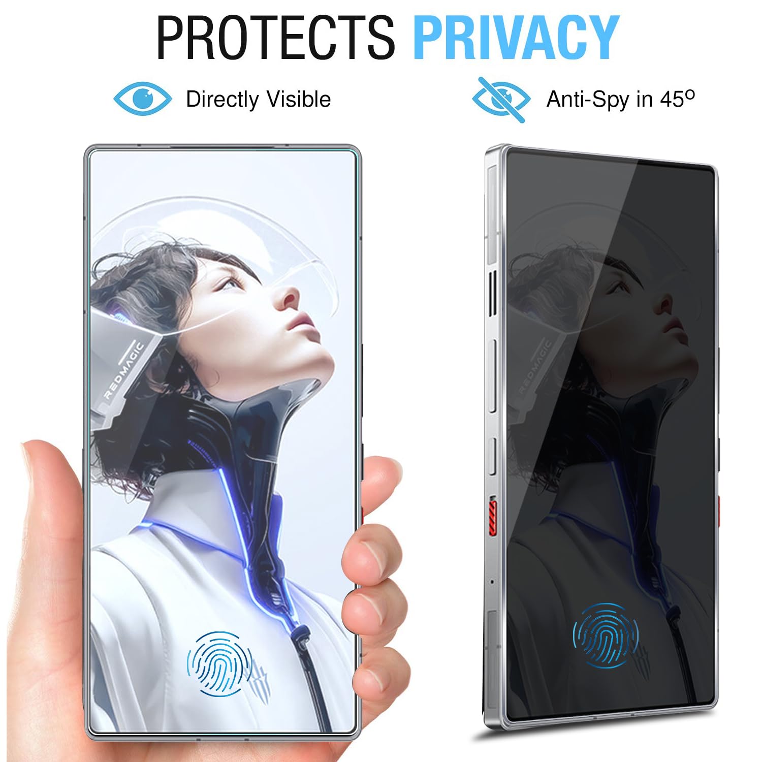upscreen Privacy Schermbeschermer voor ZTE Nubia Red Magic 9 Pro - Screen Protector Anti-Spy, Antikras, Anti-Vingerafdruk upscreen Privacy Schermbeschermer voor ZTE Nubia Red Magic 9 Pro - Screen Protector Anti-Spy, Antikras, Anti-Vingerafdruk