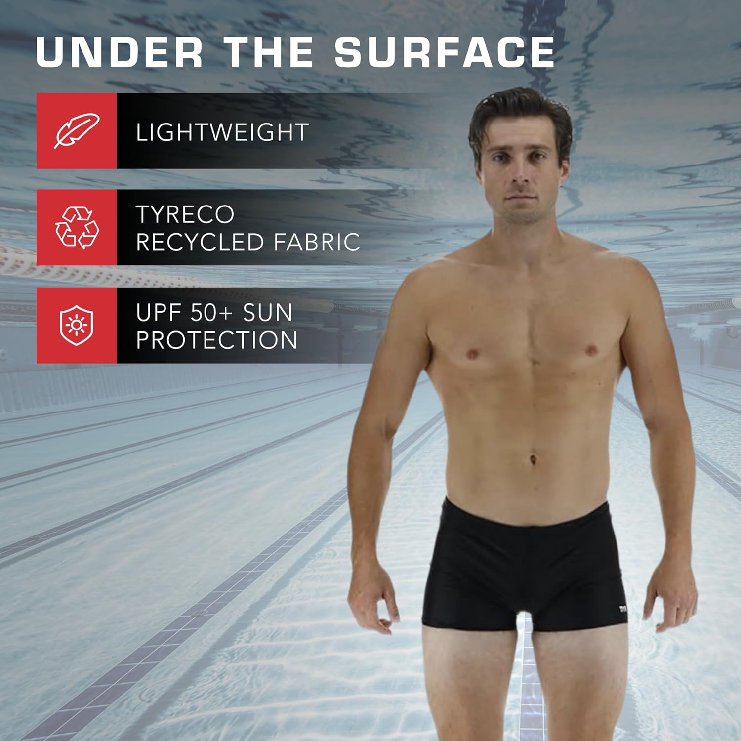 TYR Men's Tyreco Square Leg Swimsuit Brief Jammer - Image 6