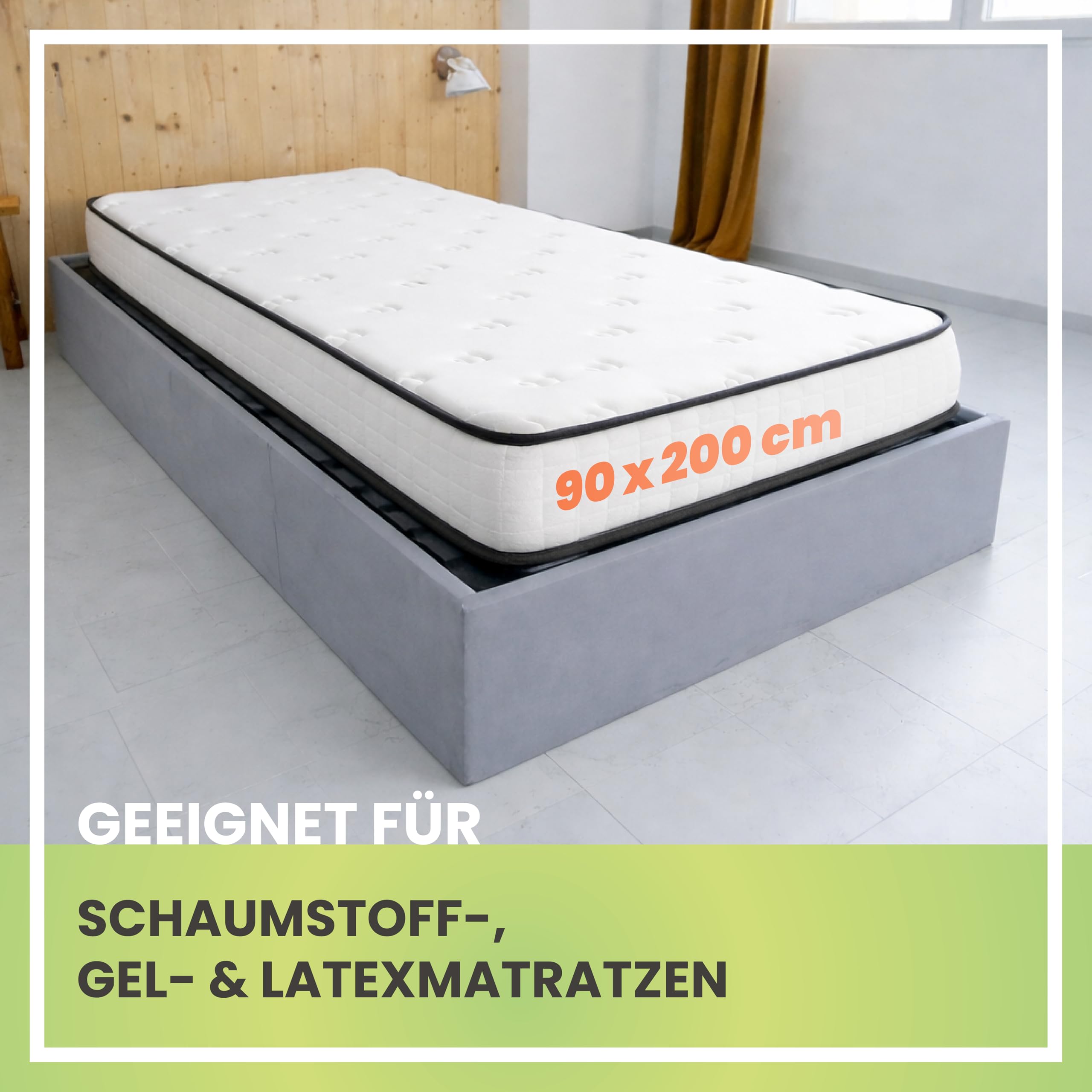 Rejoma® Matratzen Vakuumbeutel 90x200 cm – Premium Vacuum Bag mit Gurten – Matratzenschutz beim Umzug & zur Aufbewahrung – für Schaumstoff-, Gel- & Latexmatratzen – wiederverwendbar & robust Küche, Haushalt & Wohnen