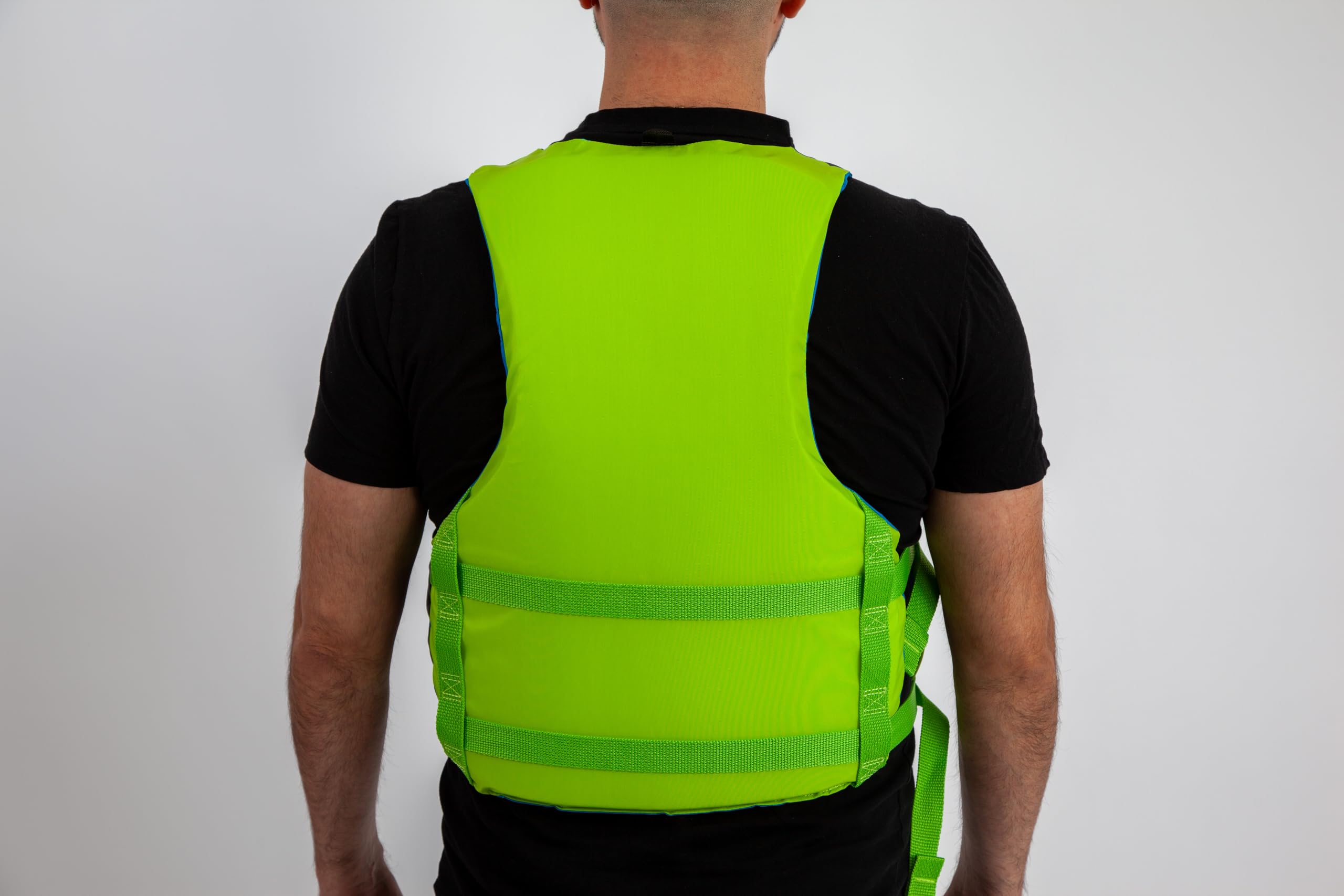 Stohlquist FIT Schwimmweste Erwachsene, US Küstenwache Zugelassen Typ III Rettungsweste, PFD für Männer und Frauen, leicht verstellbar, leicht und hoher Auftrieb (Grün/Schwarz, Universalgröße)