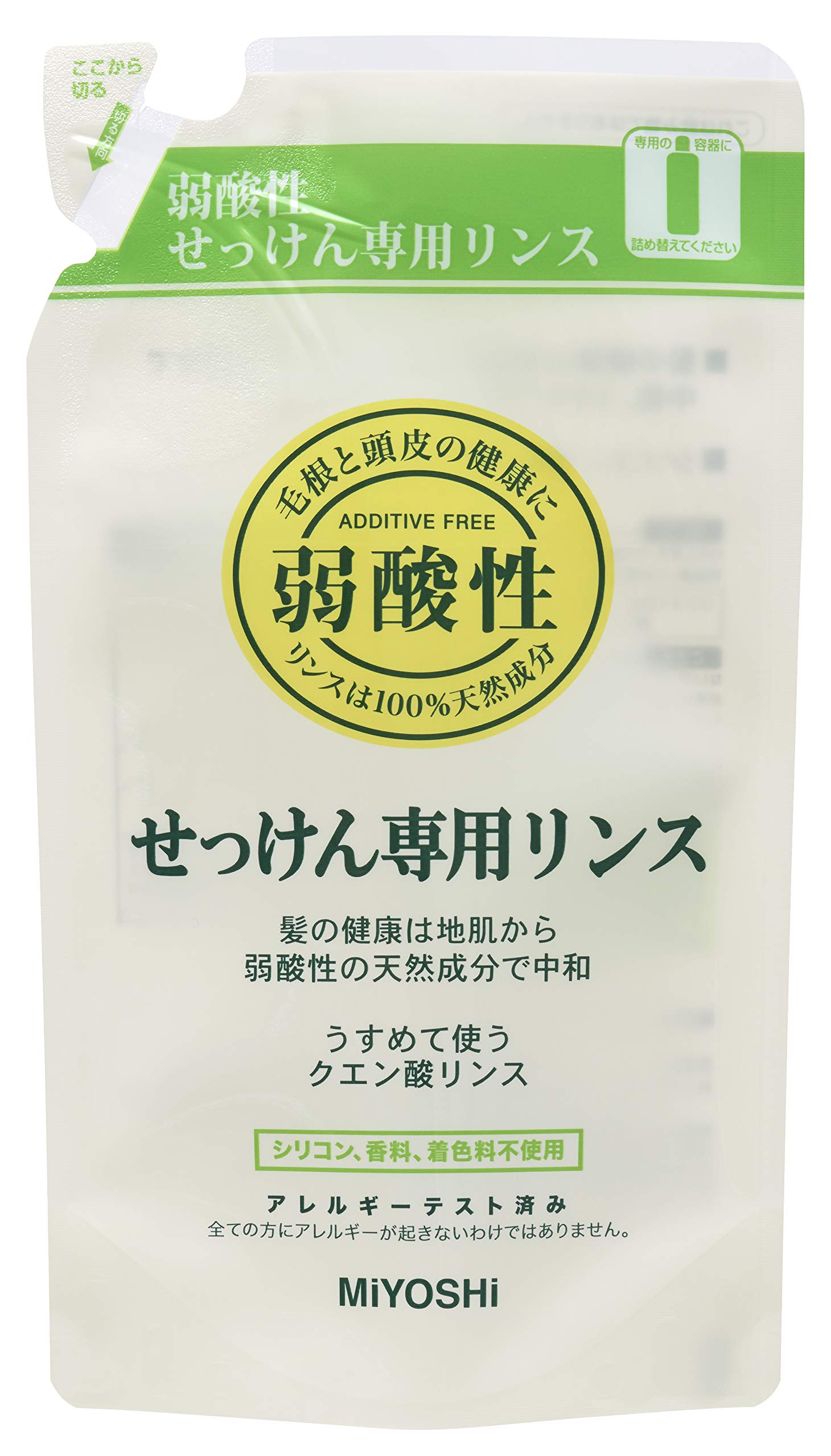 Amazon.co.jp: MIYOSHI ミヨシ石鹸 無添加せっけん 専用リンス Amazon.co.jp: MIYOSHI ミヨシ石鹸 無添加せっけん 専用リンス