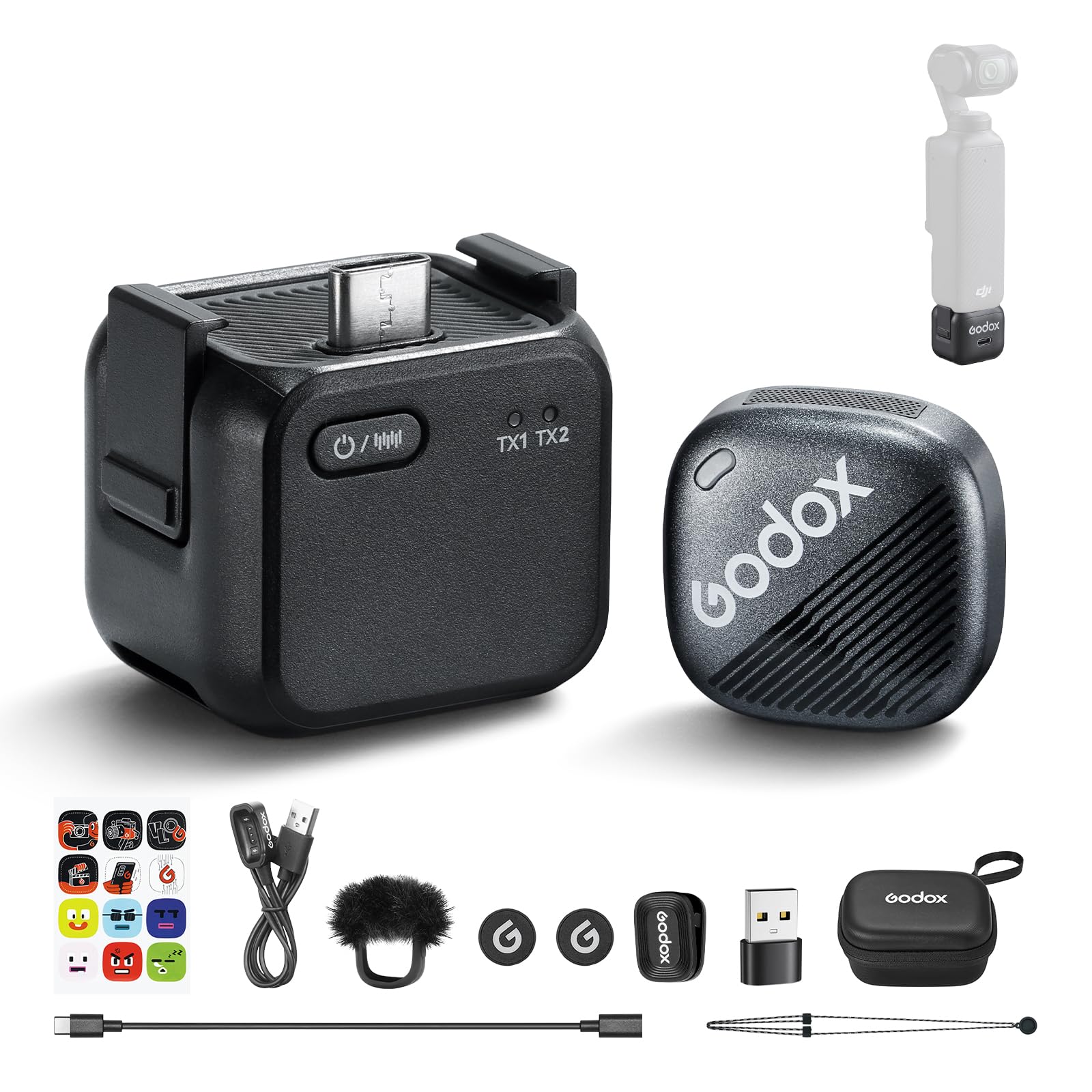 Amazon.com: GODOX Cube-op3 Handheld Microphone, 48kHz/24bit Hi-Res