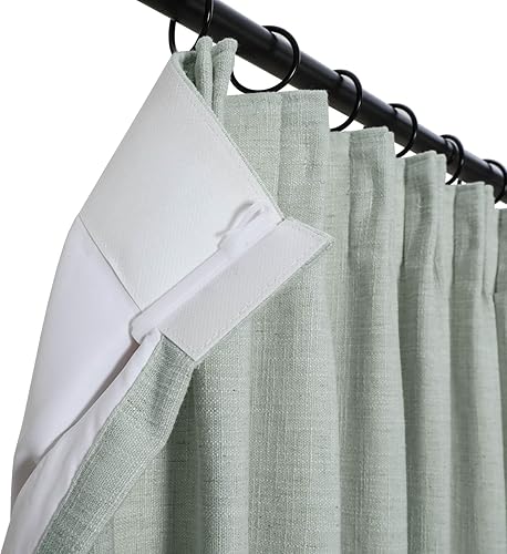 Miniatura 190 de Drapifytex Cortina plisada de lino sintético, cortina para oscurecer la habitación, 56 pulgadas de ancho x 96 pulgadas de largo, cortina de cobre 26