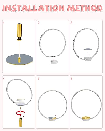 Miniatura 7 de YALLOVE Juego de 2 centros de mesa de aro floral acrílico transparente  CP01T300-2