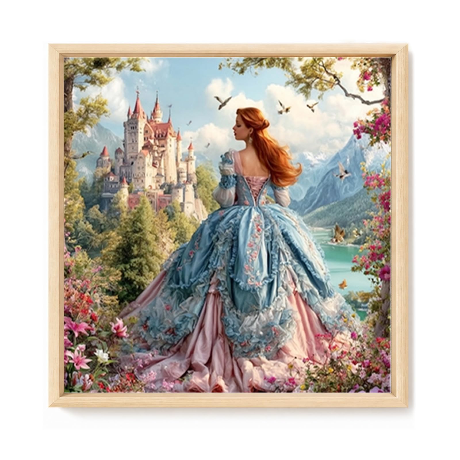 Castle Princess Full 11CT DIY Cross Stitch Kit - Embroidery & Needlework