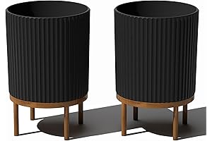 Veradek Demi Series Round Planter with Stand for Porch/Patio