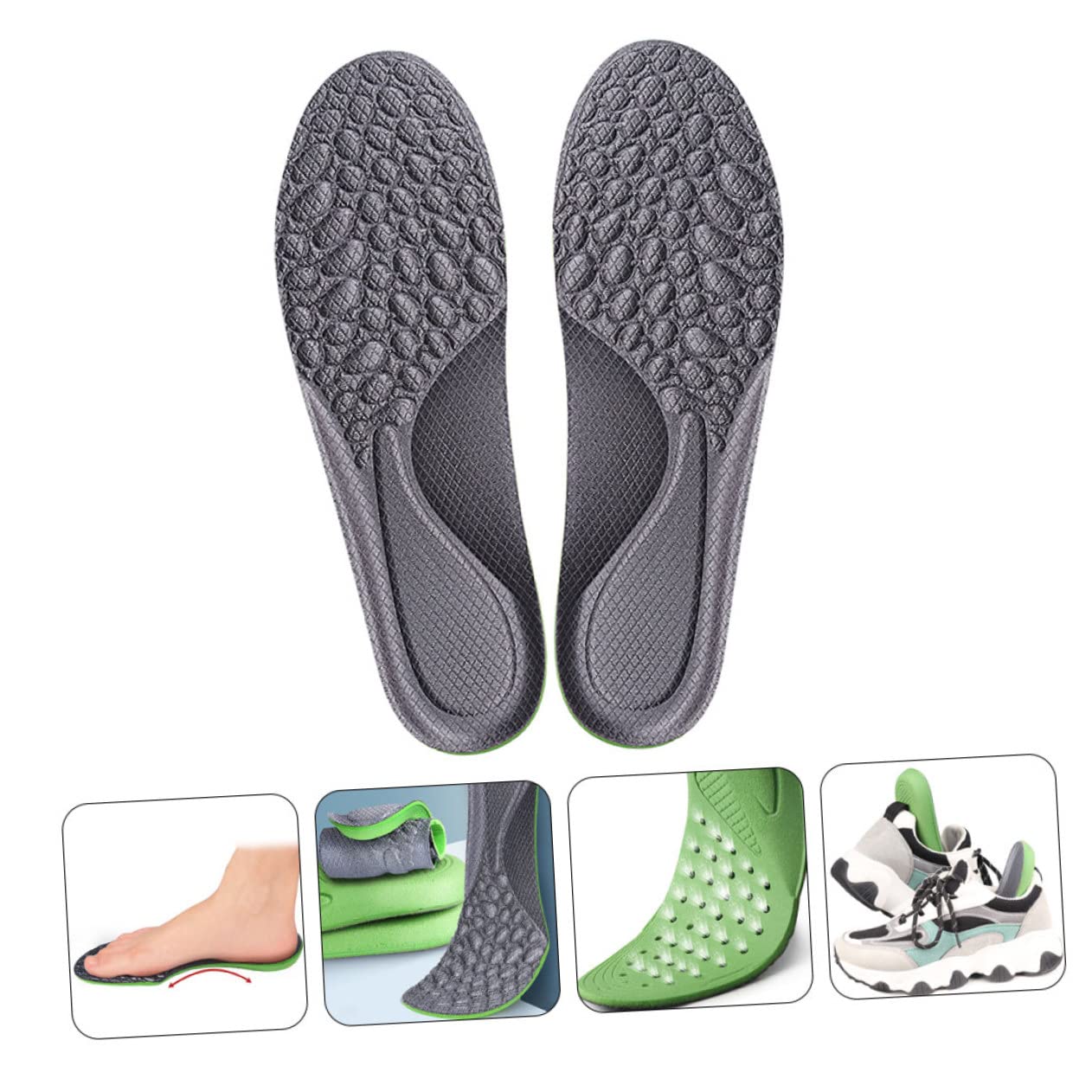 FOMIYES 5 Paare Bogen Einlegesohle Fuß Einlegesohlen Orthopädische Einlagen Sportversorgung Einlagen Für Sportschuhe Stoßdämpfende Fußeinlage Multifunktions-schuhpolster Kräftige Baumwolle