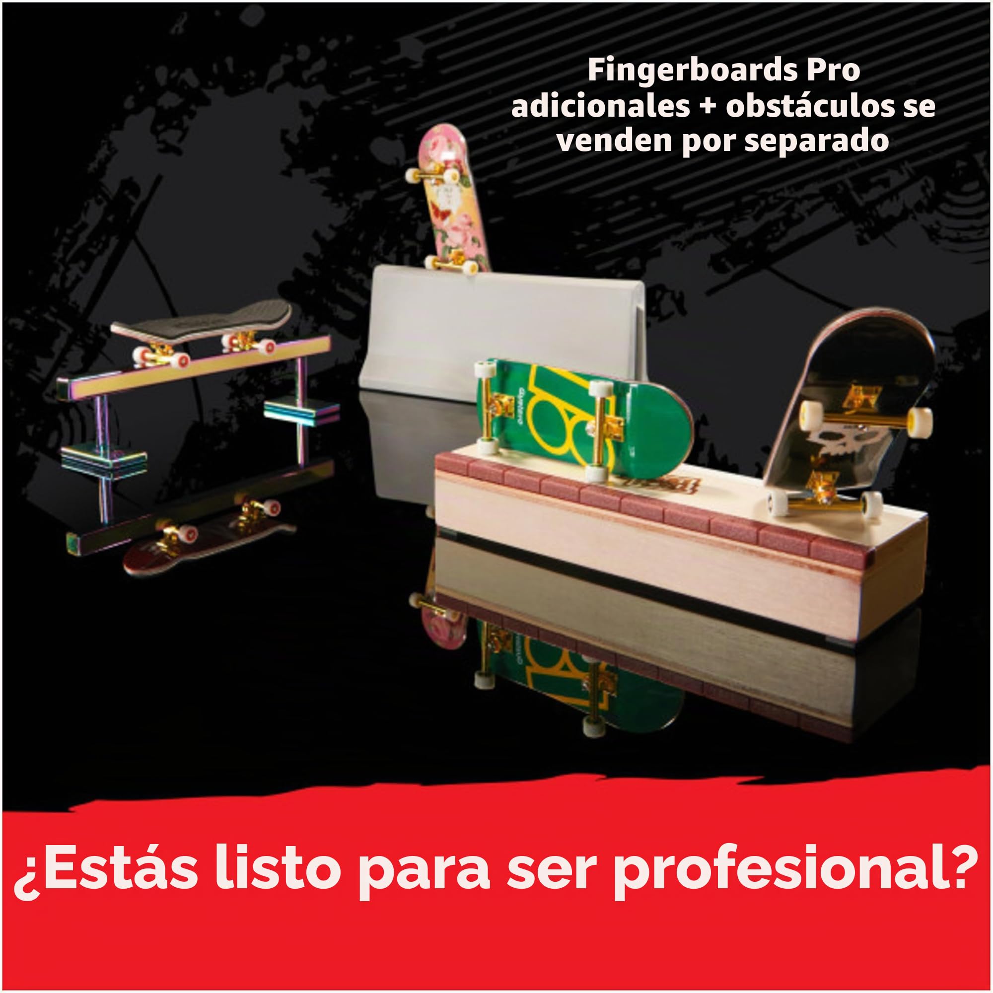Tech Deck, Primitive Pro Series - Tabla de Dedos con Pantalla de Almacenamiento, diseñada para Profesionales; Mini patinetas auténticas, Juguetes para niños a Partir de 6 años