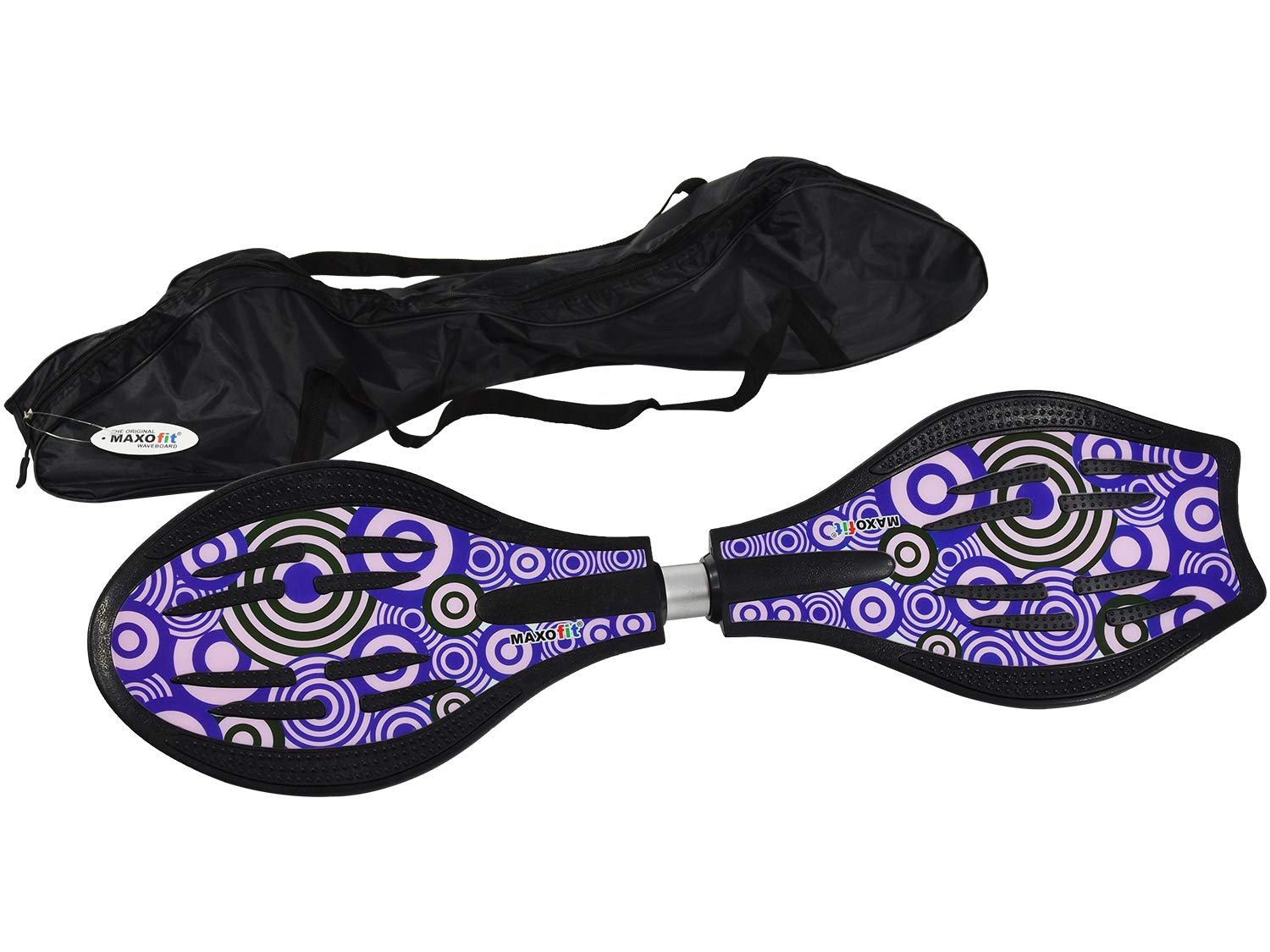 MAXOfit Waveboard Pro Close XL | Jusqu'à 100 kg | Avec roulettes lumineuses LED, sac et accessoires pour enfants