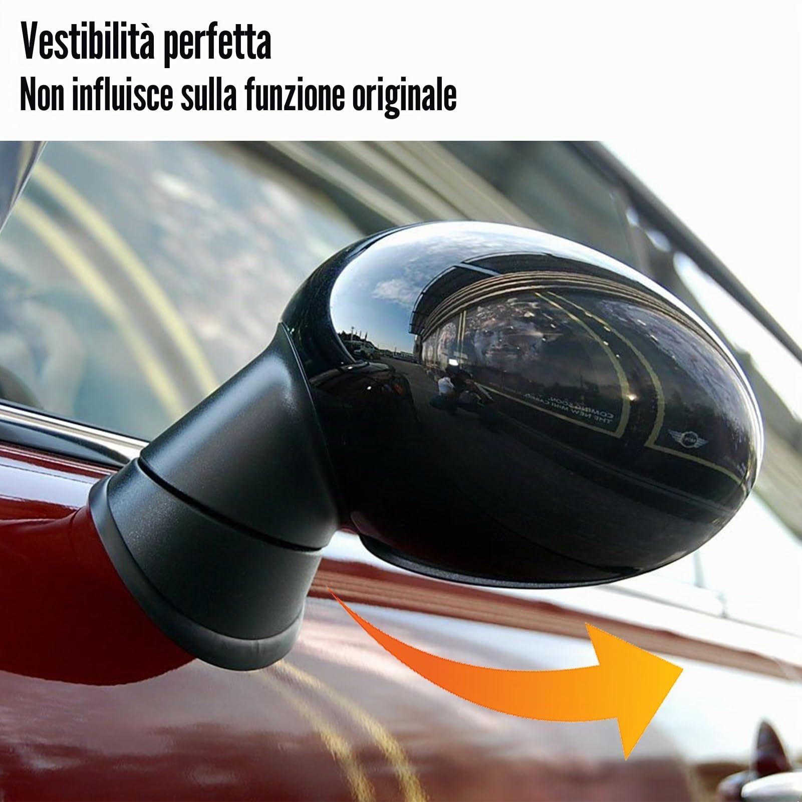TTCR-II 2 PCS Calotte Specchietti Compatibile con Mini Cooper R56 Copri Specchietti R55 R56 R57 R58 R59 R60 R61 Calotta Specchietto 2007 2008 2009 2010 2011 2012-2015 (Specchio pieghevole manuale)