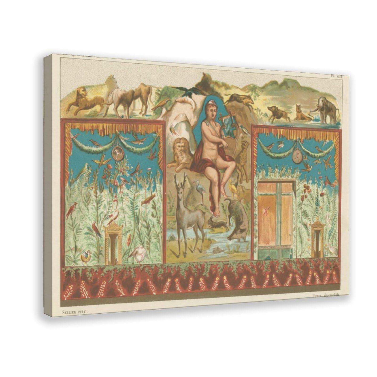 YWTJAX Orpheus Charming The Animals Canvas Poster for Bedroom Decor Gift