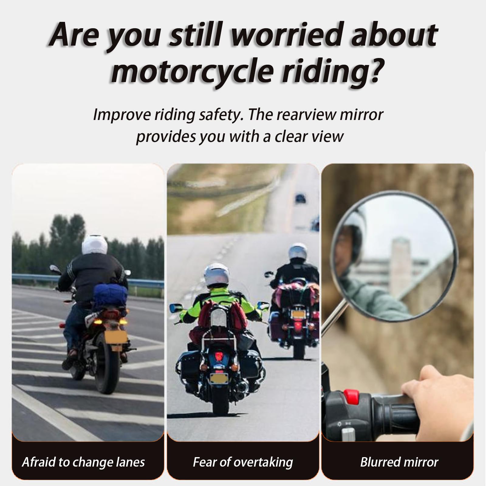 Specchietti Retrovisori Moto per Yamaha X-Max 250 ABS 2014 2015 2016, Specchietto Retrovisore Invisibile per Moto ad Ala Fissa, Regolabile Specchietti per Moto,A