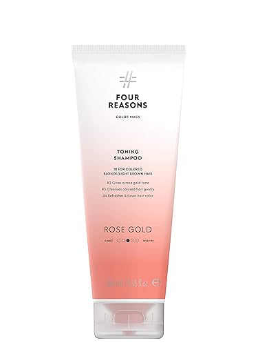 Miniatura 1 de FOUR REASONS Champú para el cabello oro rosa y depósito de color, sin sulfatos, vegano, 8.45 onzas líquidas (para cabello tratado con tinte)