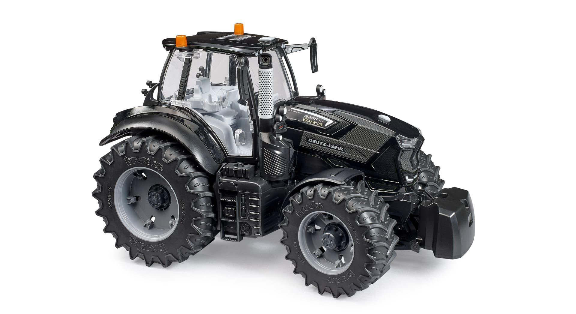 Bruder 03162 - DEUTZ-FAHR 8280 TTV Warrior - 1:16 Traktor, Bauernhof Fahrzeuge, Landwirtschaft, Spielzeug ab 3 Jahre, Schwarz