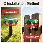 Outdoor Motion Sensor Alarm, Barking Dog Alarm with 360° Detection, Supports Voice Recording, Adjustable Volume, 120dB Motion Activated Alarm for Home, Garden, Yard, Farm – 1 Pack
