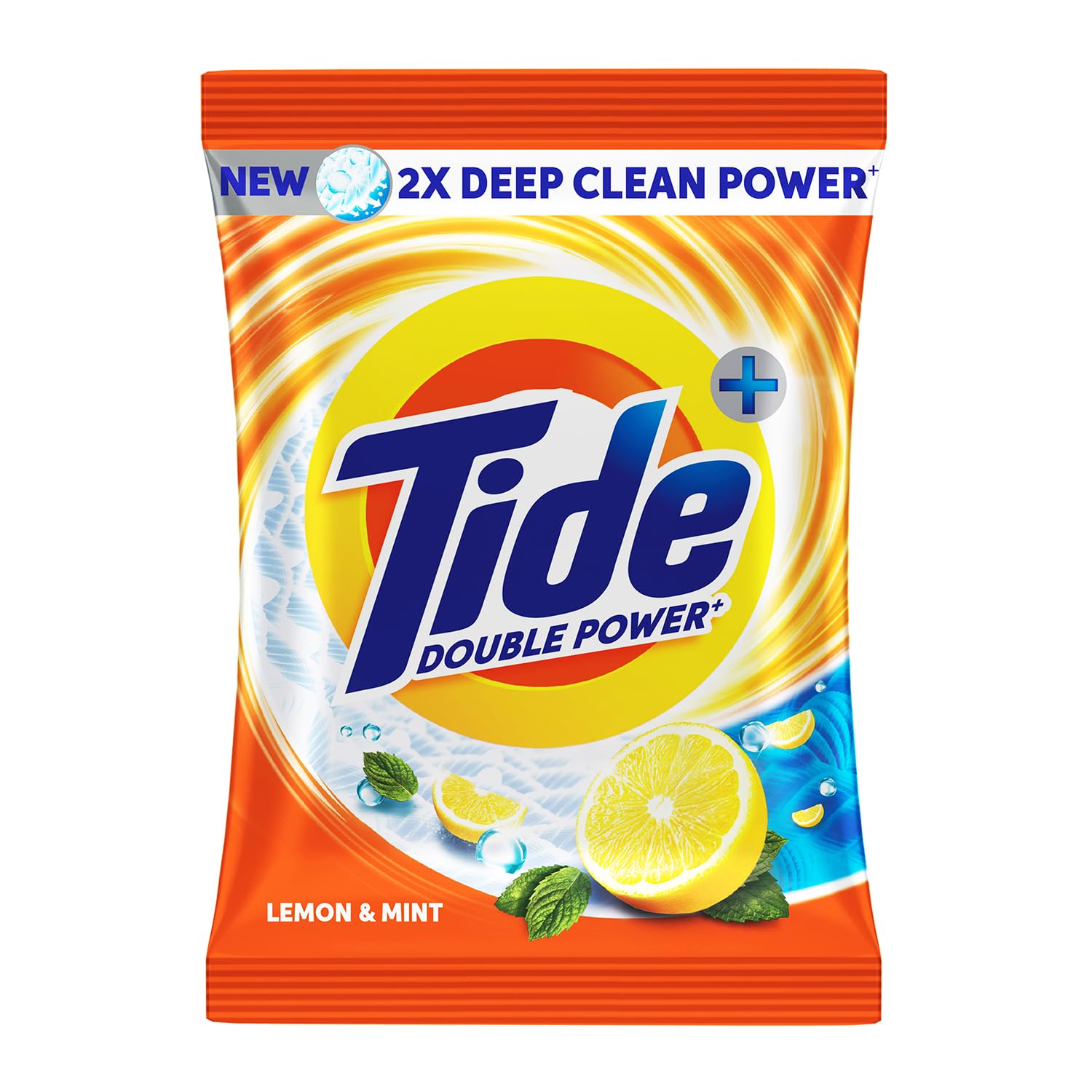 Tide Plus Detergent Washing Powder with Extra Power Lemon and Mint Pack - 500 g