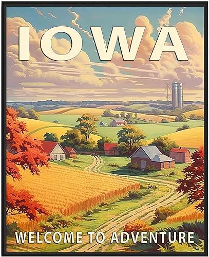 Miniatura 29 de Póster artístico de Tennessee, decoración artística de paisaje retro de Estados Unidos, pintura de montaña y paisaje de aventura para dormitorio,