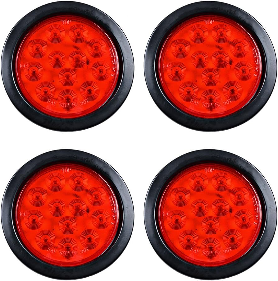 Astra Depot 4" Round 12LED Truck RV Trailer Tail Light