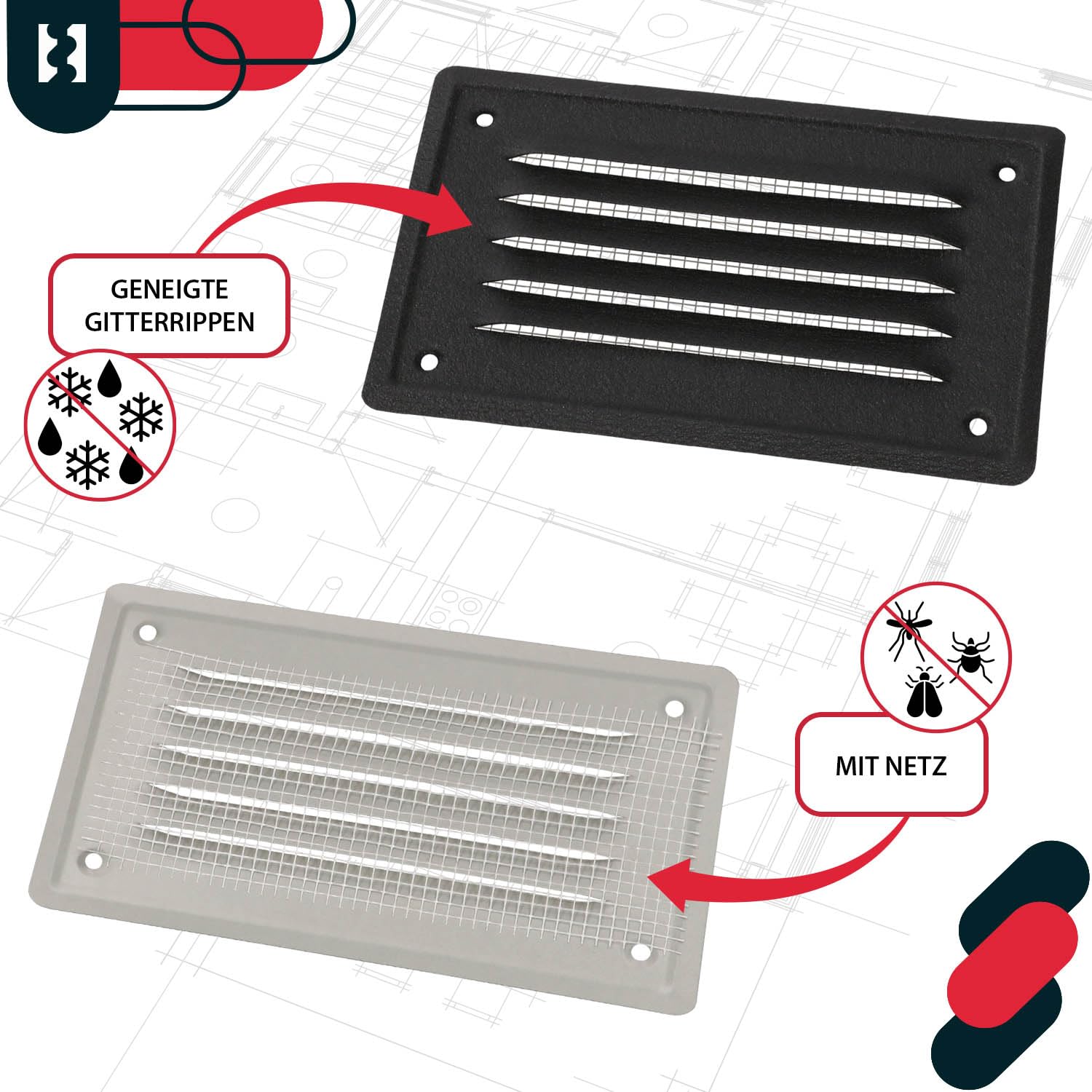 GRIGLIA IN METALLO DA SOVRAPPORRE CON RETE L. 193 X H. 165 MM Inox Al - Foto 13