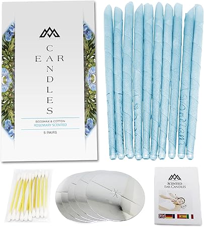 Natural Hopi Ear Candles Wide Benefit Tinnitus Tmj Inflammation Scented Ear Candles 5 Pairs With Safety Disks And Cotton Buds Ear Candling Kit Rosemary Amazon Co Uk Health Personal Care