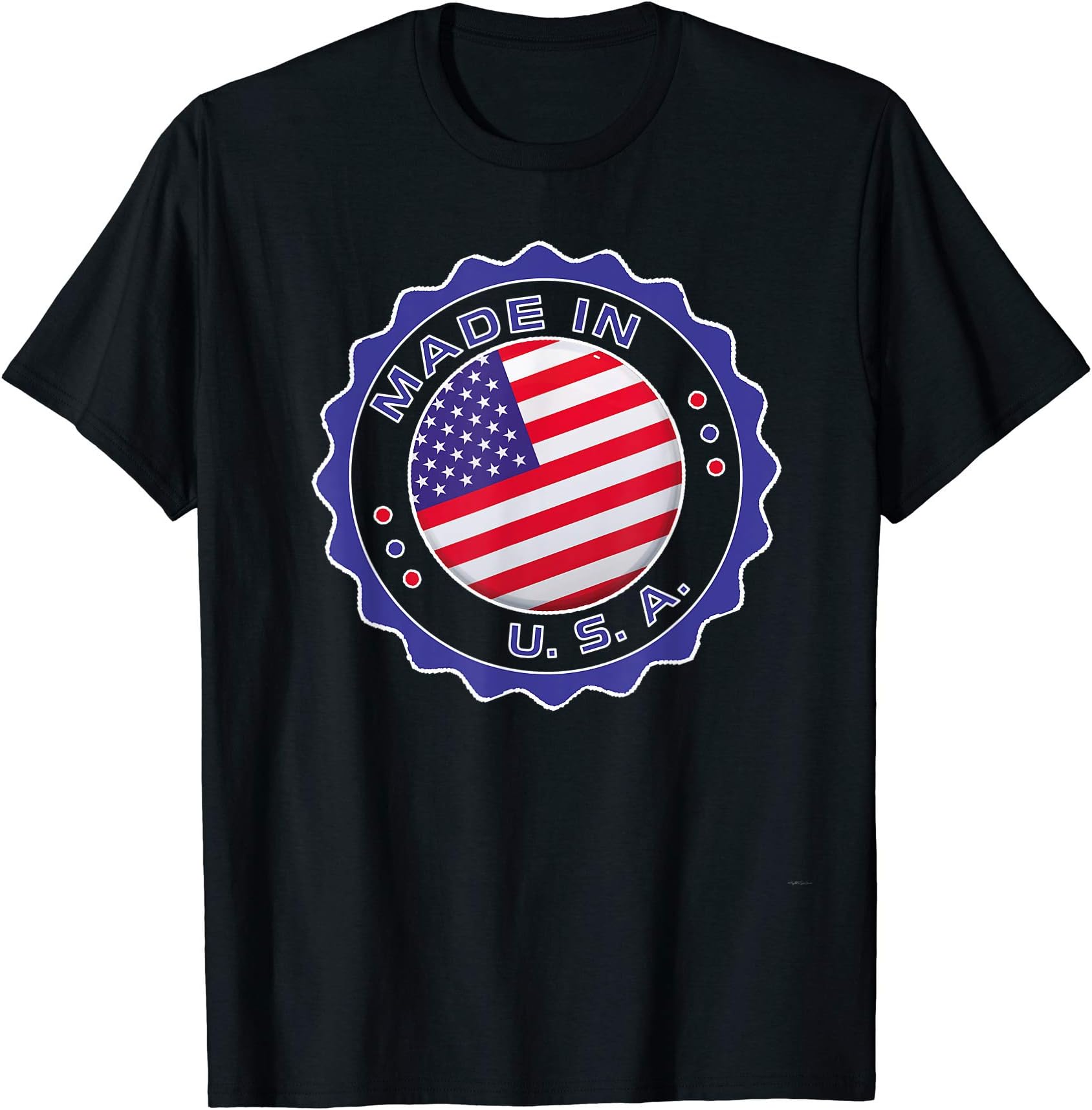Flag of USA Gifts & American Flag Shirts by ASJMade in U.S.A. Modern Seal U.S.A. Flag T-Shirt
