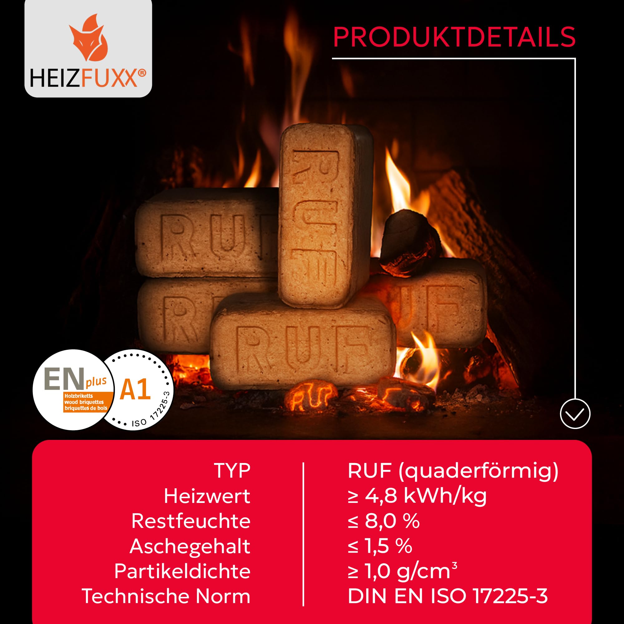 holz4home® Brandhout, eiken, kamergedroogd, 25 cm, 1RM/1,6 SRM, 450-500 kg op pallet, ideaal als hout voor oven, open haard, BBQ, optimaal brandhout, eikenhout