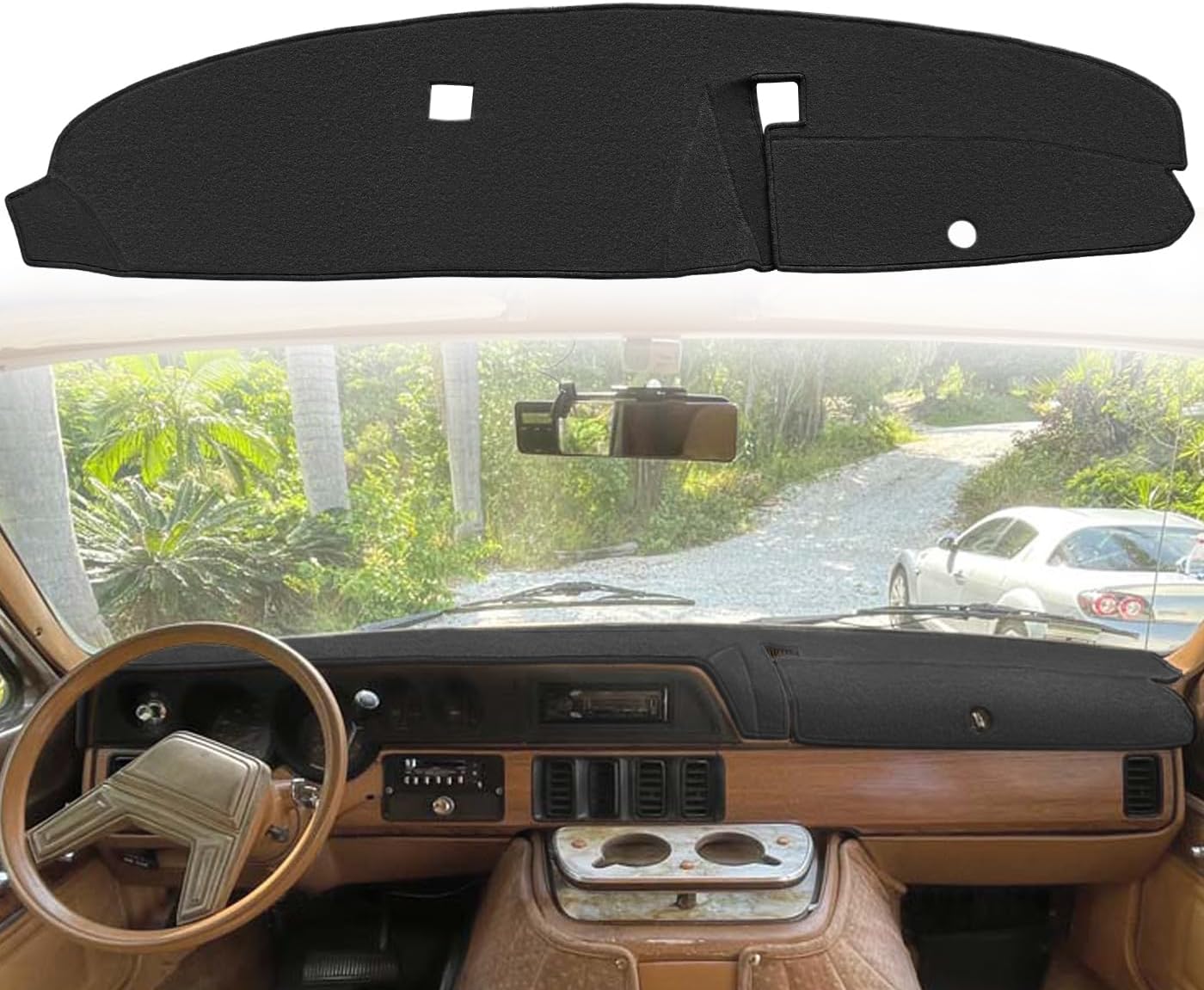 Dash Cover Mat Custom Fit for Dodge B100 B150 B200 B250 B300 B350 B1500 B2500 B3500 / Ram Van 1500 2500 3500 / Plymouth PB Series/Voyager Van Dashboard Pad Carpet Protector K312 (Black)