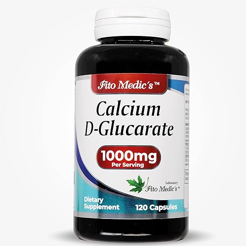 Laboratorio - d-glucarato de calcio, calcio 1000 mg -120 cápsulas, suplemento de calcio - apoyo para la menopausia - armonía hormonal -