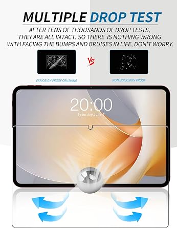 2 Pack Screen protector for Teclast T65 Plus Tablet 13.4 inch, yystao Tempered Glass Film compatible with Teclast T65 Plus, 9H Hardness,Anti-Scratch, Touch-Sensitive, HD Clear