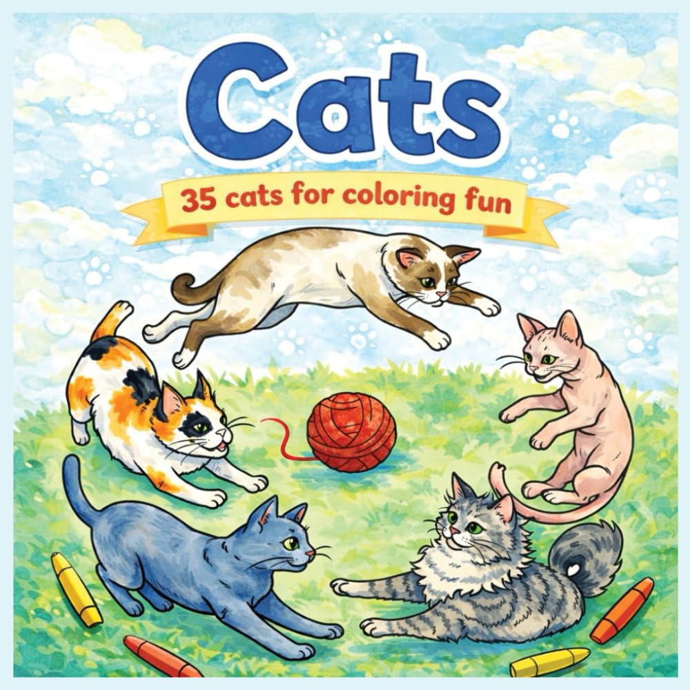 Cats - coloring book for children: Discover a world of purring diversity!