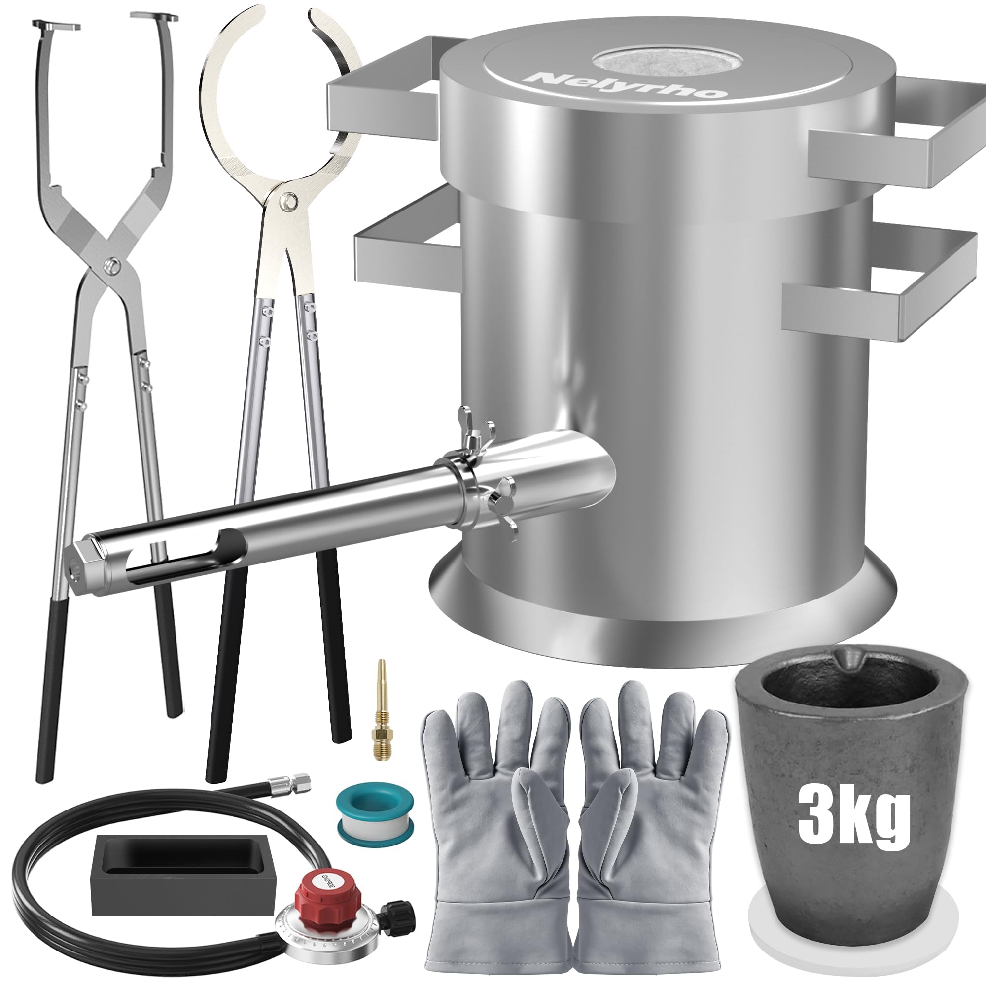 Nelyrho 3KG Propane Melting Furnace Kit
