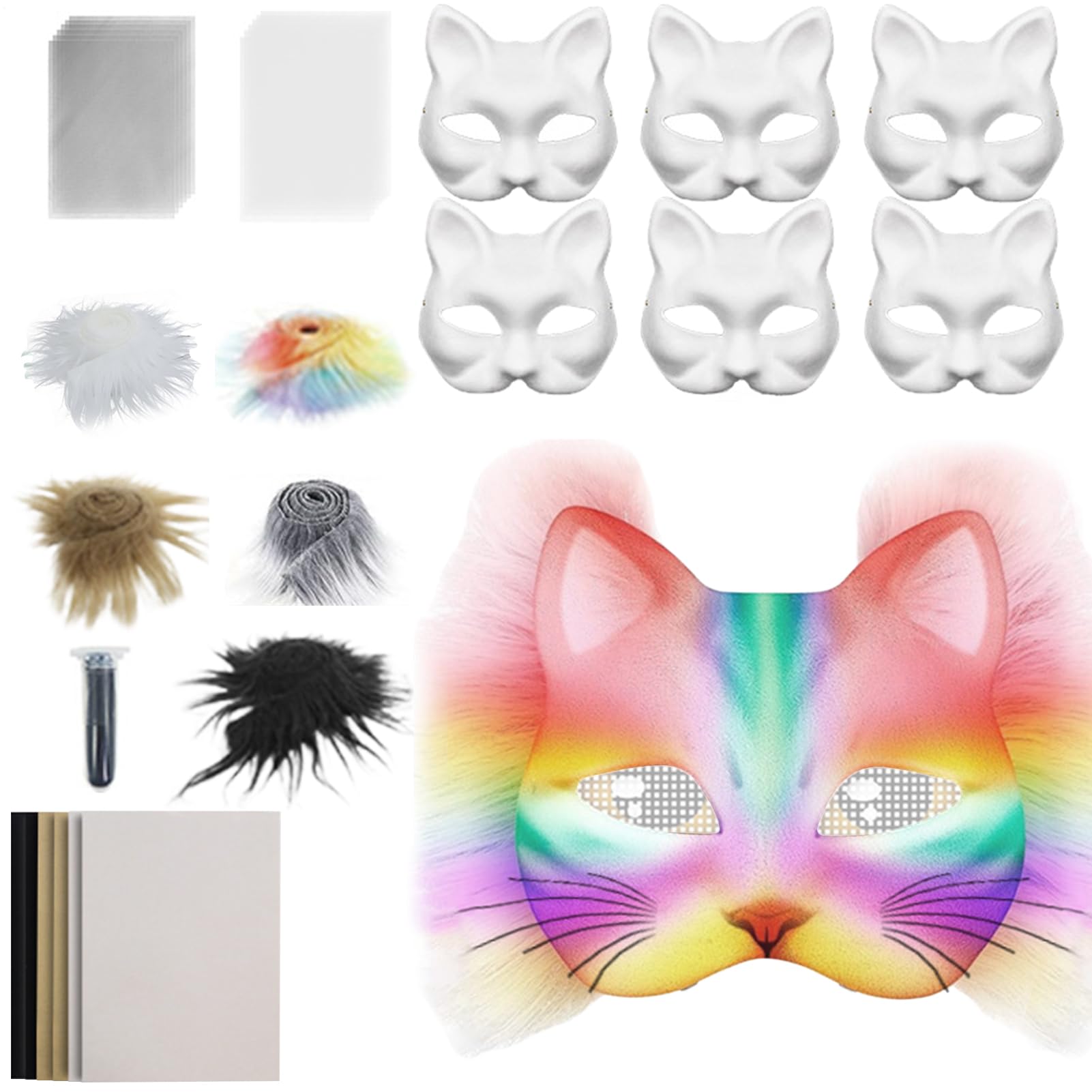Kit chat et ensemble d'accessoires de costume en feutre de qualité supérieure - 8