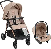 Travel System Burigotto Carrinho de Bebê Lui até 22Kg Com Bebê Conforto Materna Mon Amour