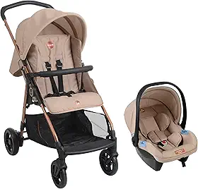 Travel System Burigotto Carrinho de Bebê Lui até 22Kg Com Bebê Conforto Materna Mon Amour