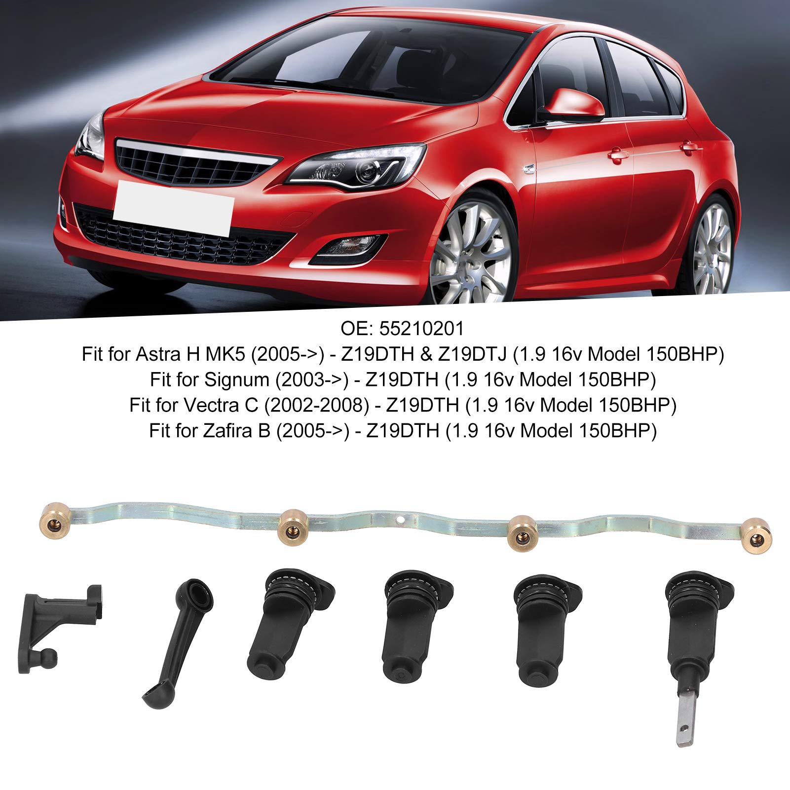 Keenso Auto Ansaugkrümmer Drallklappen Kit, Auto Ansaugkrümmer Edelstahl Drallklappen 55210201 Ersatz für H MK5, Vectra C, Zafira B Lufteinlass