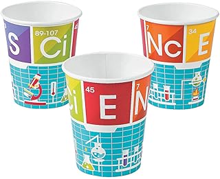 Fun Express - Science Party 9 Oz Cup (8pc) for Birthday - Party Supplies - Print Tableware - Print Cups - Birthday - 8 Pieces