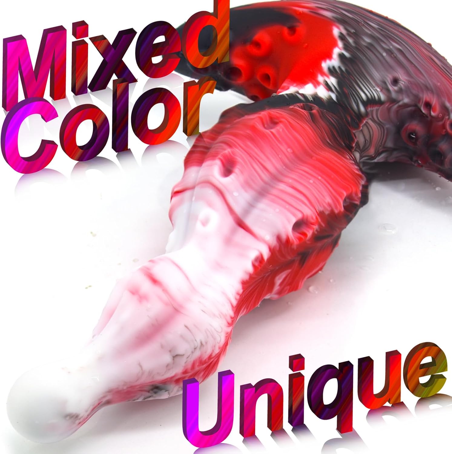 MEBAULT Anal Beads for Comfortable Long-Term Wear Anal Plug Tentacle Dildo Butt Plug with Safe Curved Base Mixed-Color Silicone Prostate Massager Dilator Sex Toy for Women Men Masturbation (XL)