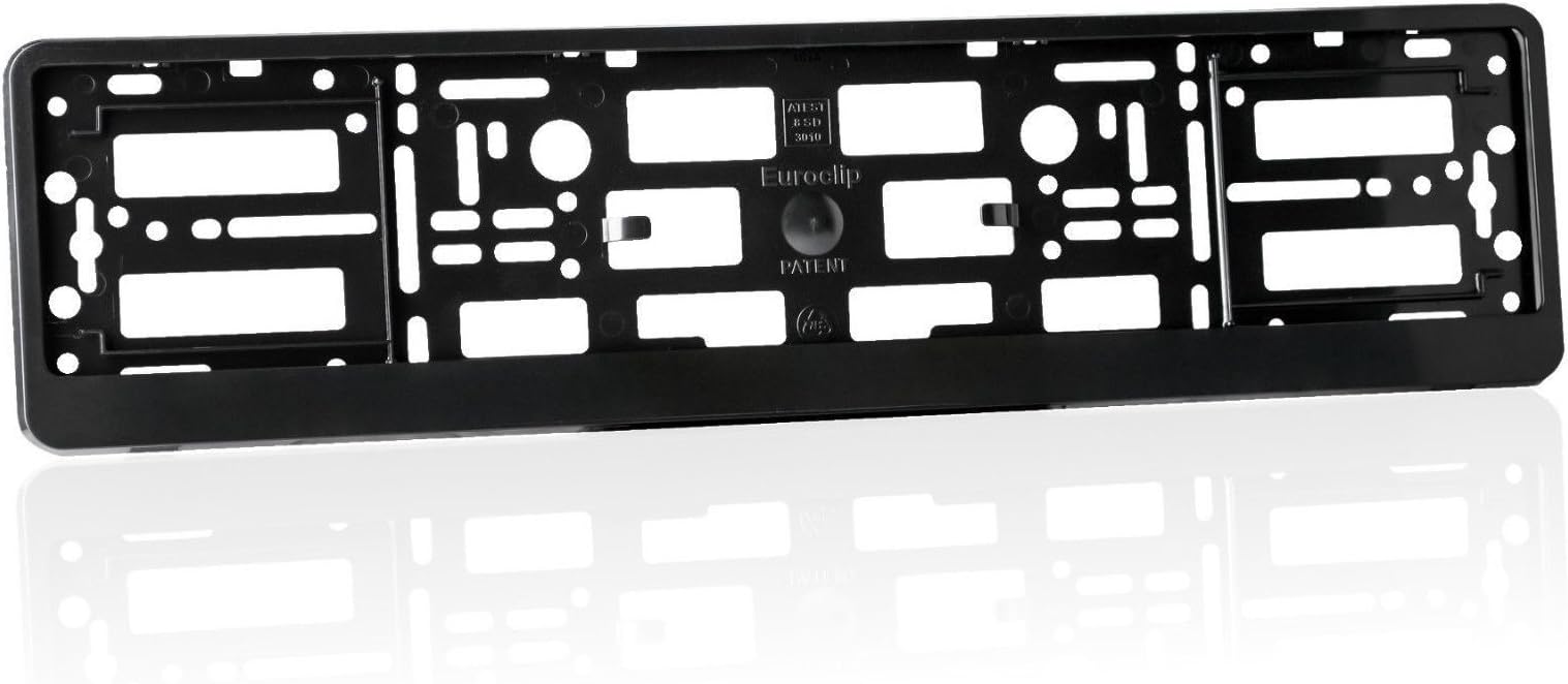 2 x Ford Number Plate Holders Matte Black Finish / Car Registration Surrounds / Front and Rear Frames for Ford