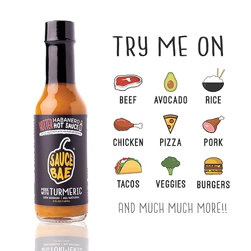 Miniatura 3 de SAUCE BAE Salsa picante Habanero Hotter - Con piña, cúrcuma, pimienta fantasma, baja en sodio, totalmente natural, calor caliente dulce, 5 onzas