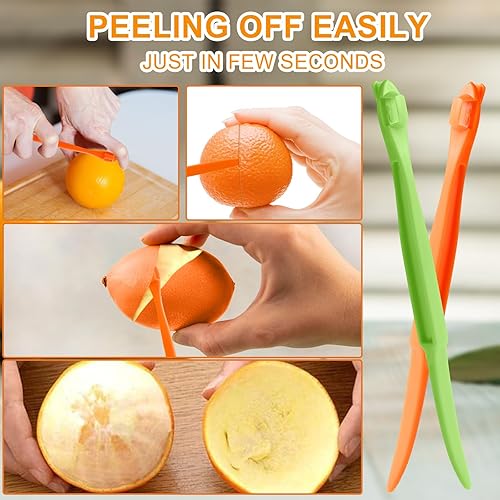 Miniatura 4 de Mabor 6 unids herramienta de pelador de naranja de plástico cítrico limón Peeler naranja palo de fruta herramienta de pelar para pomelo naranja