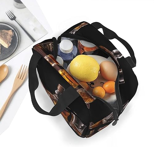 Miniatura 6 de Whisky cerveza imágenes impresión bolsa de almuerzo portátil aislado reutilizable bolsa de almuerzo caja de almuerzo para el trabajo camping viaje