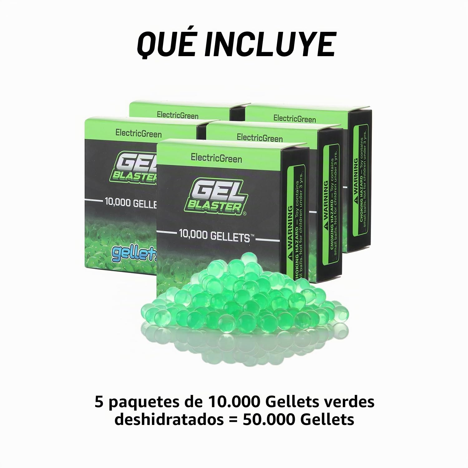 Gel Blaster 50,000 Gellets Recarga de Munición - Morado, Fabricado para Gel Blasters - Bolas de Gel no tóxicas a Base de Agua - Hecho específicamente para Gel Blaster, para Mayores de 14 años